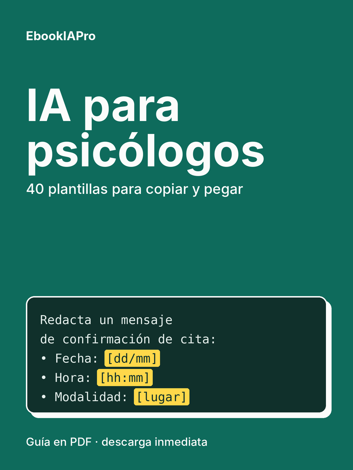 IA para psicólogos: 40 plantillas para citas, web y gestión
