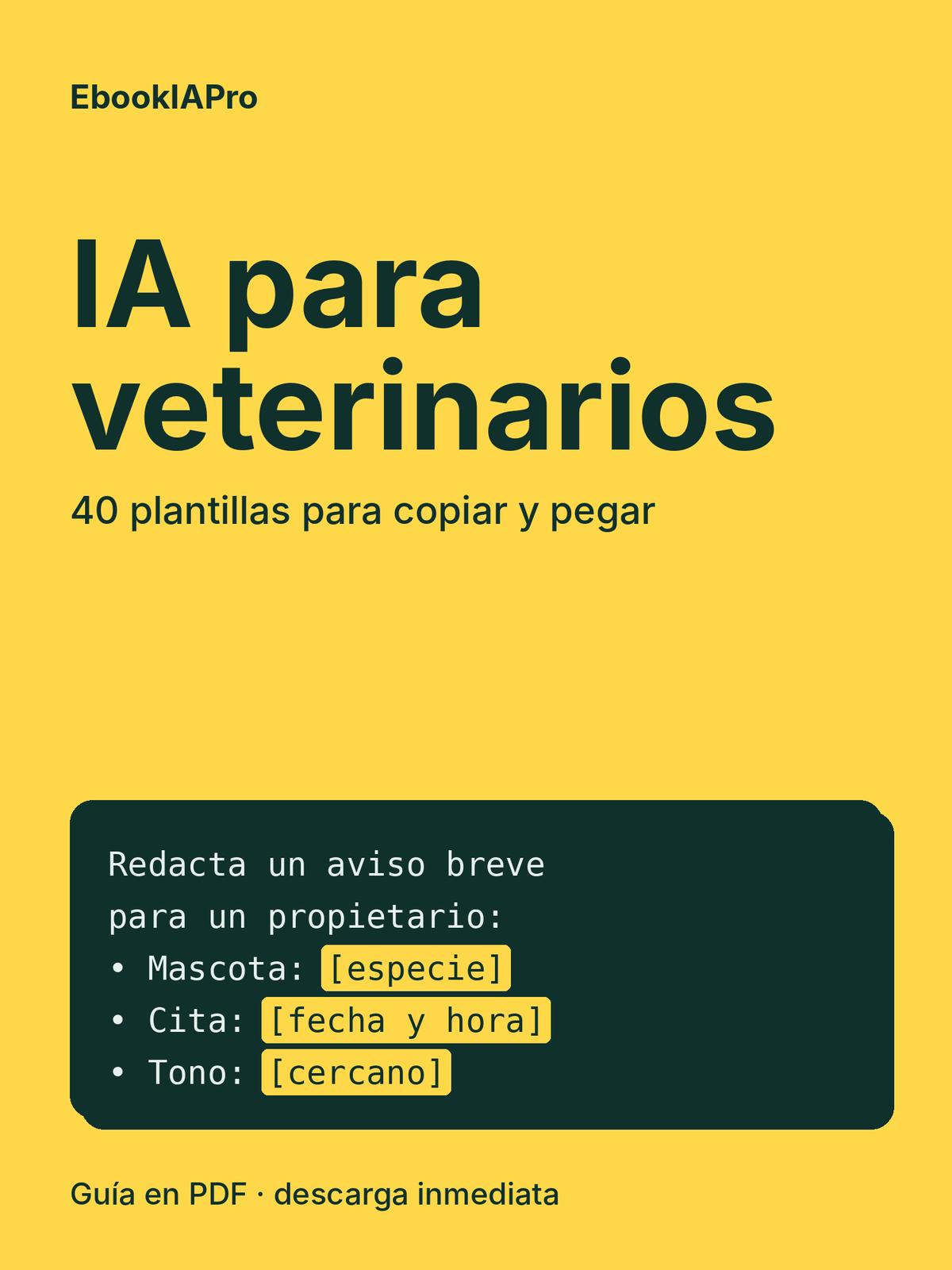 IA para veterinarios: 40 plantillas para citas, reseñas y redes
